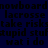 Pixelated text on a blue background with alternating dark and light blue sections displaying repeated phrases.
