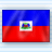 Static image of a flag with blue top and red bottom sections, featuring a central square emblem containing green, white, and dark blue elements.
