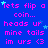 Blue background with pink text reading 'lets flip a coin... heads ur mine tails im urs <3' and small light blue stars scattered throughout.