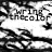 Animated sequence of repeating text fragments with color variations over a black-and-white striped background.