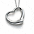 A 2x2 contact sheet of a silver heart-shaped pendant animation with