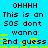 Pixelated text on cyan background with green horizontal bars, displaying repeated phrases and '2nd guess' in black font.