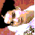 A 2x2 contact sheet of four pixelated frames from an animated icon featuring Bjork in various poses with visible text "BJORK" on one frame.
