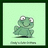 Pixelated green frog with large white eyes and a smiling expression, positioned on a light green background with a dark green border.