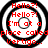 Four identical circular icons with black and white concentric rings display red text reading "Hello?! Hello?! I'm at a place called Vertigo..."
