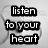 Black text on a light gray background with faint heart outlines; four distinct text blocks arranged in a pattern