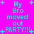 Bright pink background with cyan text and plus symbols arranged in a pattern showing variations of 'My Bro moved out PARTY!!!'