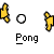 Pixelated static icon featuring two yellow stick figures, a white circle, and the text 'Pong' on a gray background.