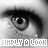 grayscale eye close-ups with red and white text reading "SIMPLY A LOOK" beneath each, showing subtle animation changes in the eyes' pupils and eyelashes