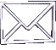 Six variations of a stylized envelope icon in white and purple tones on gray background, displayed in two with different orientations and shading