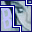 Pixelated blue and white 'BL' letters in a bordered frame with gradient background.