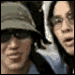 Four- shows two people in different poses: one wearing a cap and sunglasses, the other with glasses; top-right depicts shouting expression