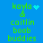 Pixelated green text and symbols on blue background with animated heart and sparkle effects.