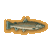 Pixelated fish icon with orange border, dark green and brown body, light underbelly, and small fins, set against gray background.