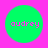 Four identical green circular icons with pink text 'audrey' on a bright pink background, arranged in a