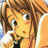 A pixelated anime-style character with light brown hair and wide eyes appears on the left side of a contact sheet, while the right side displays