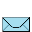Pixelated blue envelope icon with black outline, transitioning through multiple states including closed, partially open, and fully open configurations.