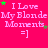 A bright pink background displays repeated text "I Love My Blonde Moments =]" with green and purple stars scattered throughout.