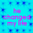 A static image with a bright cyan background featuring a repeating pattern of small blue star-like shapes, overlaid with pink text reading "he changed my life" in two identical vertical