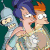 Futurama-themed cartoon scenes with characters, text, and action sequences in vibrant colors