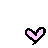 Five pixelated heart icons with black outlines arranged in two on a white background, featuring pink, light blue, green, and yellow fills