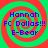 Four identical display a green and red spiral background with blue text reading "Hannah FC Dallas!!! E-Bear" in each
