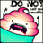 Pixelated cupcake character with pink frosting and teal wrapper, mouth open in a shout, displaying text overlays in different frames.