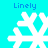 Four white snowflake icons arranged in a on cyan background with "Linely" text above and below each icon