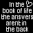 Black background with white pixelated text reading "In the book of life the answers arent in the back" and a heart symbol replacing the 'o' in 'book'.