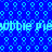 Blue background with repeating light blue circular patterns and horizontal text reading 'bubble pie' in pixelated font.