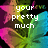 Pixelated star and leaf pattern with white text fragments 'your pretty much', 'my', and 'favorite <3' on a black background.