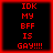 Four identical display red pixelated text on black backgrounds with a red border