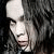 A 2x2 contact sheet of a pixelated animated icon featuring Ville Valo from HIM, with text elements and grayscale color scheme across four frames.
