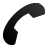 Black curved shape on light gray background, resembling a stylized telephone handset or abstract arc with smooth gradient transitions.