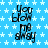 Blue background with white stars and repeated black text "You blow me away" in a pattern