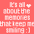 Pixelated text on coral background with animated heart and smiley face variations.