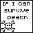 Pixel art of nine showing text variations with skull-and-crossbones icons, alternating between white and black backgrounds