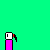Pixelated green background with pink figures holding black poles, text reading EEEEEE!! SPIDER!!! and AAAA patterns, some figures in motion.