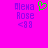 Pixelated text and symbols on a bright pink background with a green heart icon.