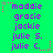 Green background with purple text listing names and pink stars, static image.