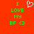 Red background with green pixelated text reading "I LOVE MY BF <3" and a white heart outline above the text.