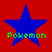 Four identical blue stars on red background with green "Pokemon" text beneath each star, arranged in two of two
