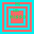 Four identical square arranged in a , each containing nested cyan and coral rectangles with green text reading "Hi im misso"