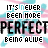 Pixelated text repeats 'IT'S NEVER BEEN MORE PERFECT BEING ALIVE' over a pink and blue striped background with visible pixelation.