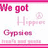 Pixelated text and color blocks in pink, blue, white, and cyan with partial phrases like 'We got', 'high-class women,', and 'Gypsies' visible.