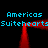 A static digital image with cyan text and red pixelated shapes on a black background.