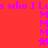 Pixelated text repeats across a split background of red and pink with vertical 'M'