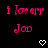 pink text and white hearts on a black background, with the word 'Jod' appearing below each instance of 't [over]' in three