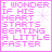 A 5x4 contact sheet of animated frames showing a pink and white text-based icon with repeated phrases, heart symbols, and curled corner effects.