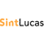 Pixelated text reads 'SintLucas' with orange 'Sint' and gray 'Lucas' on white background.